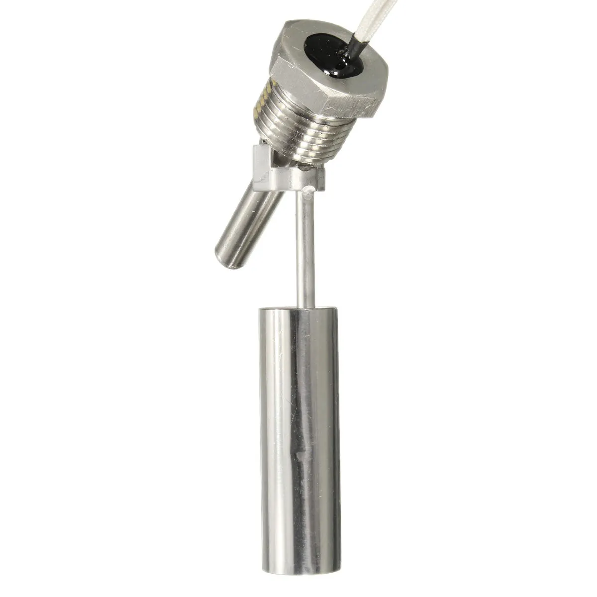 115mm 50W 220V Stainless Steel Liquid Water Level Sensor Float Switch Side Horizontal Controller