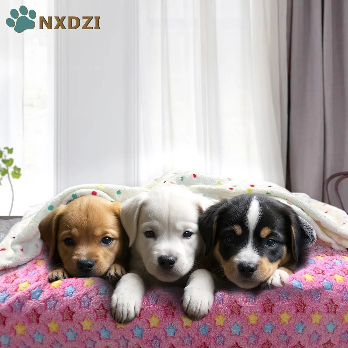 3 Pack Dog Blankets for Small Dogs, 23''x16'' Washable Dog Blanket, Soft Pet Blankets for CatRabbitGuinea Pig Small Animal Fleece Bedding Cute Claw Pattern Rabbit Bedding