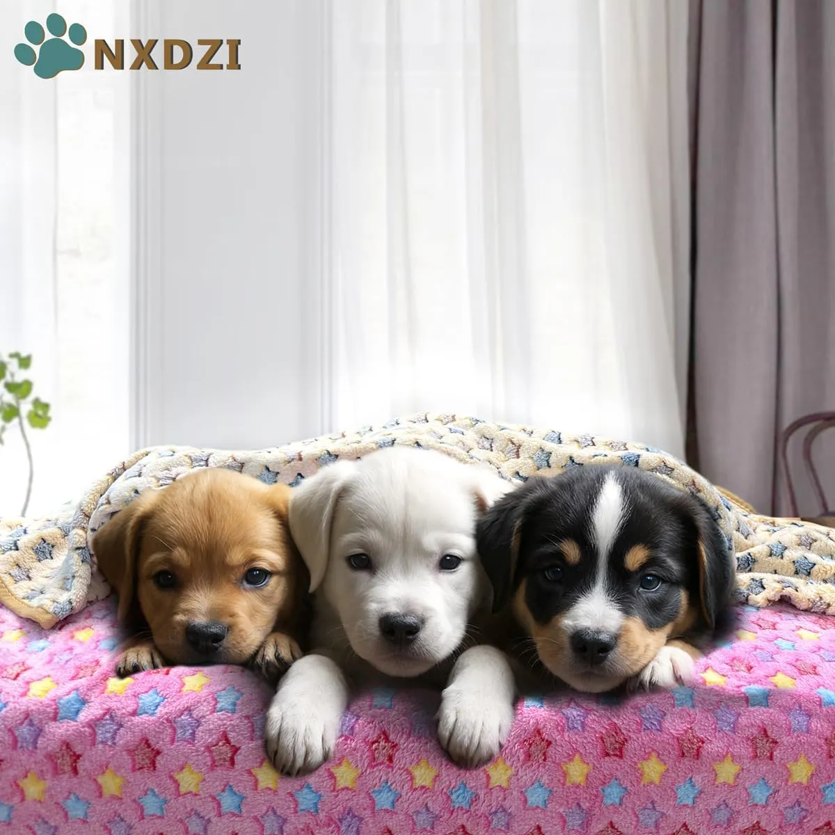 3 Pack Dog Blankets for Small Dogs, 23''x16'' Washable Dog Blanket, Soft Pet Blankets for CatRabbitGuinea Pig Small Animal Fleece Bedding Cute Claw Pattern Rabbit Bedding