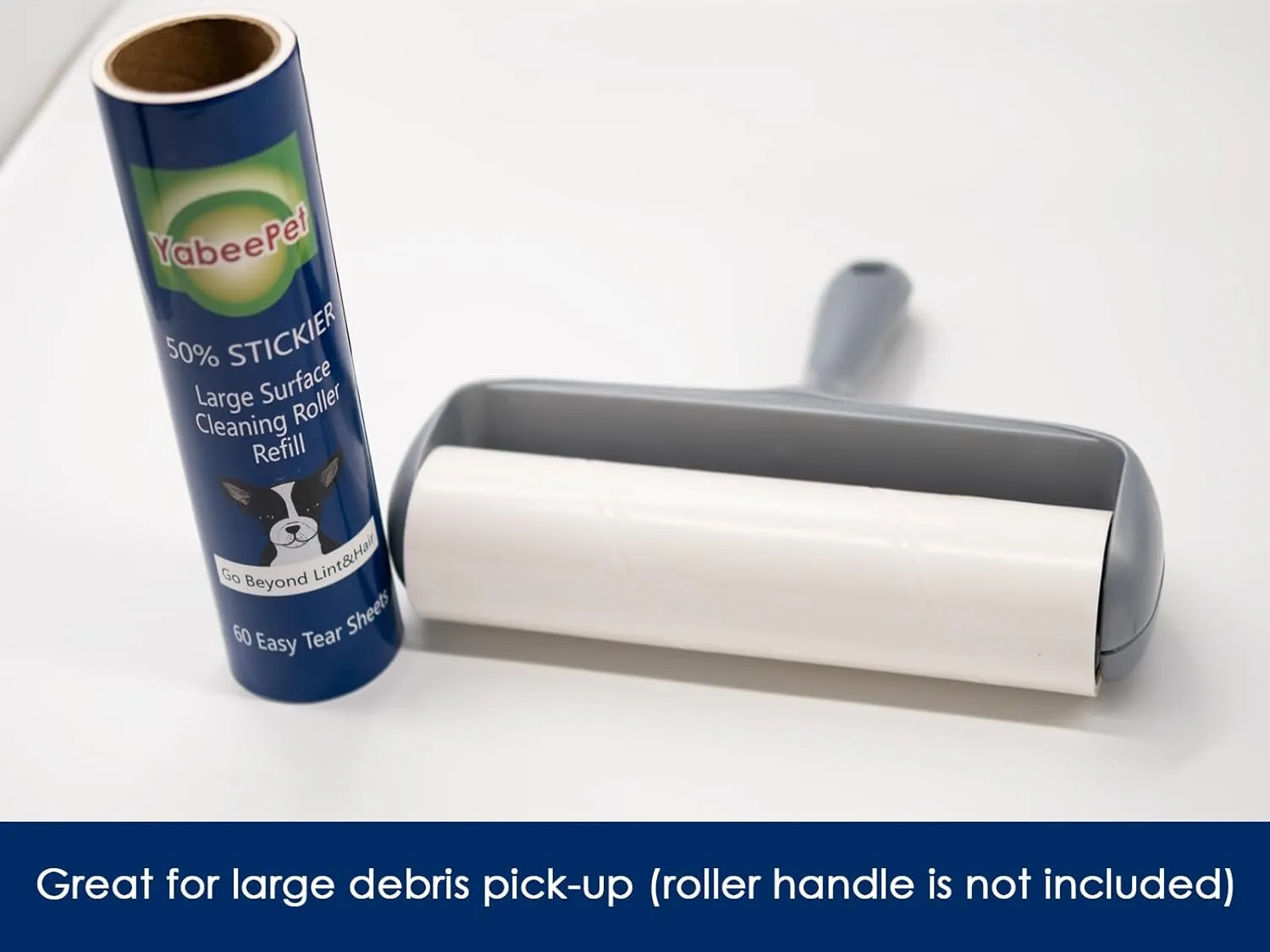 8 inch Lint Roller Refill for Scotch-Brite 50% Stickier Large Surface Lint Roller, Works Great On Pet Hair (60 Sheets per Roll, 360 Sheets Total)