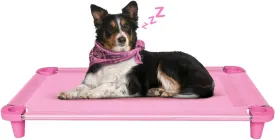 Acrimet Cooling Elevated Pet Dog Bed, Washable and Breathable Mesh Cot, Stainless Steel Frame, Indoor & Outdoor Use, fits Dogs up to 110 lbs (Size: 40 x 24), Pink, 1 Unit