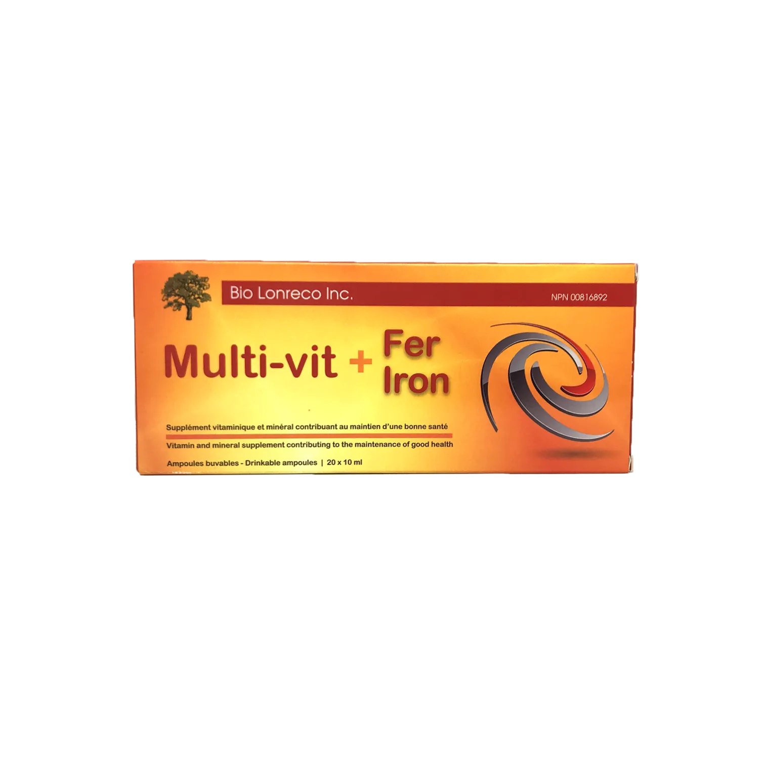 Bio Lonreco Multi-vit   Iron Drinkable Ampoules 20 x 10ml
