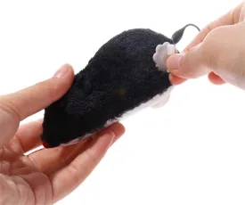 Black Mouse Plush Wind Up Mechanical Motion Power Spring Cat Dog Playing Toy Mice and Animal Toys
