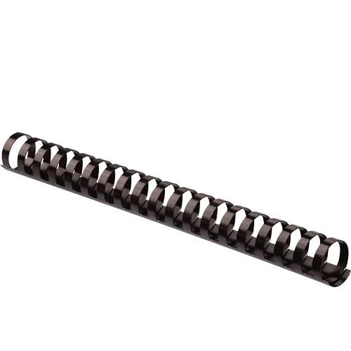 Black Round Back Plastic Combs - 3/4" 150 sheets 25 pack