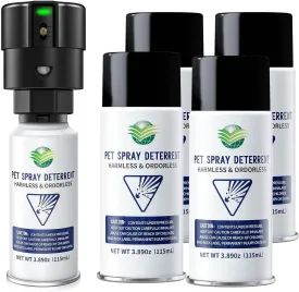 CAT Spray Pet System with 1 Pet System & 5 Pack Spray, Motion Activated Pet Proofing Repellent for Cats and Dogs, Dog & Cat Spray