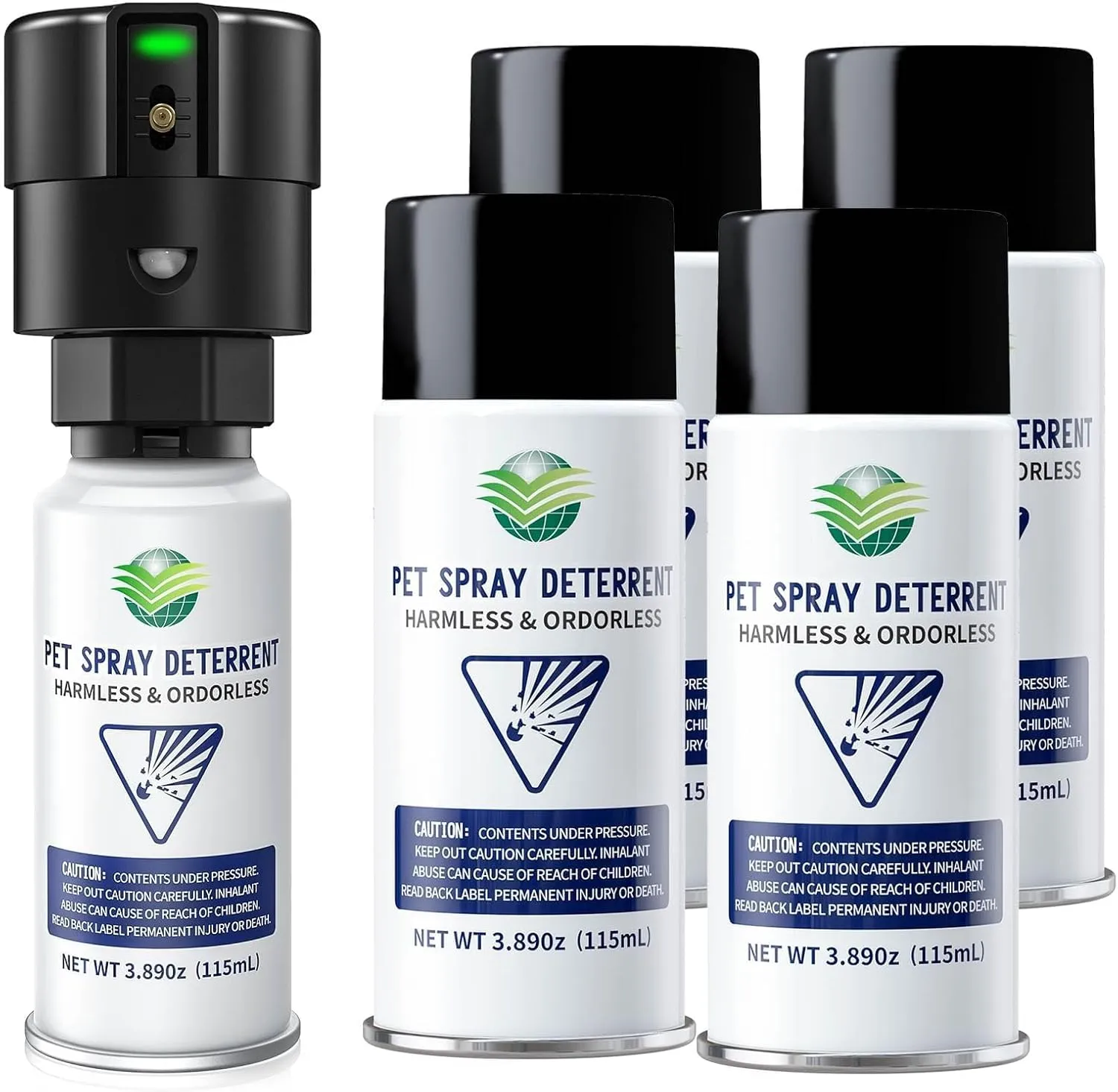 CAT Spray Pet System with 1 Pet System & 5 Pack Spray, Motion Activated Pet Proofing Repellent for Cats and Dogs, Dog & Cat Spray