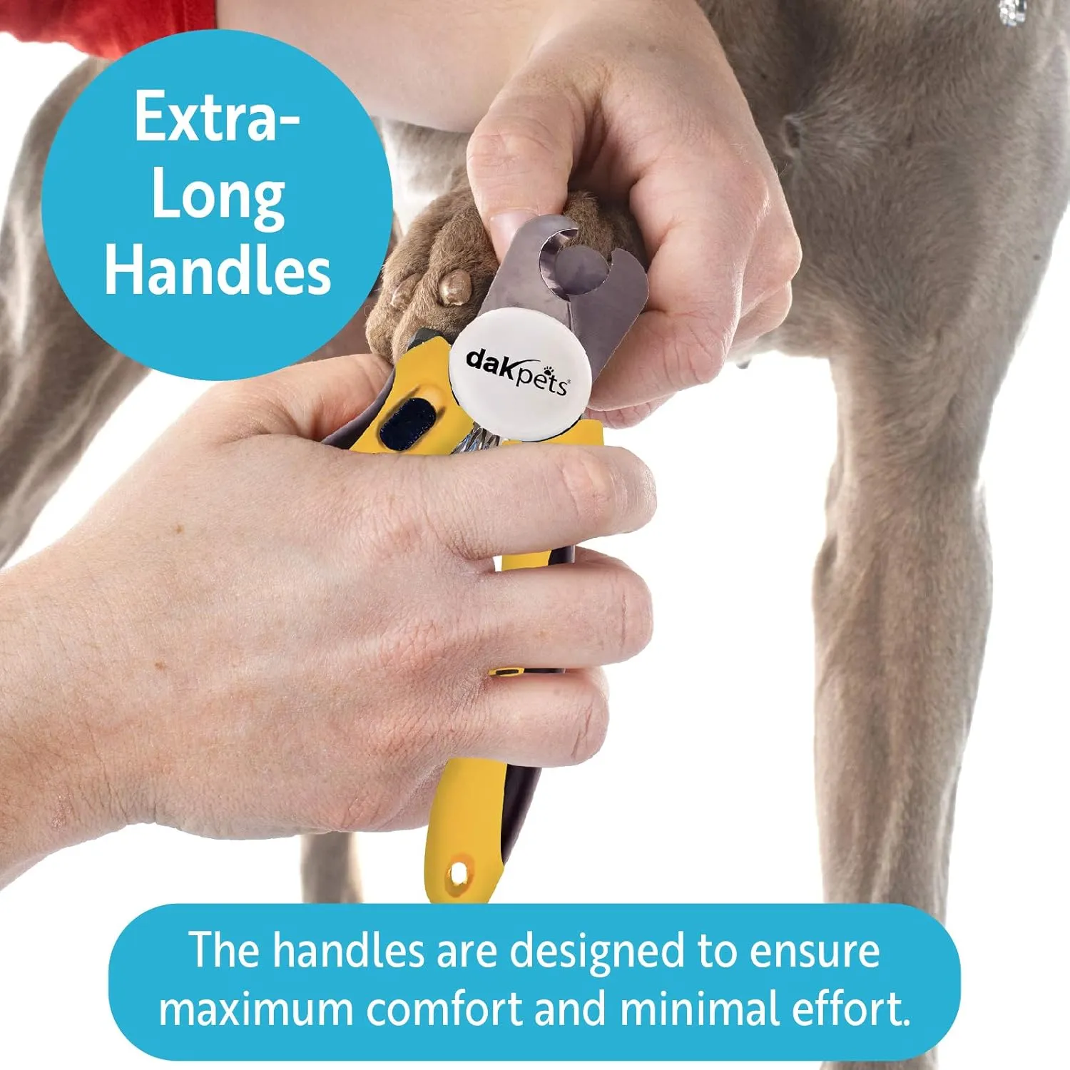 DakPets Dog Nail Clippers | Professional Dog Nail Trimmer for Medium to Large Breeds | Pet Nail Clippers for Dogs with Safety Guard | Stainless Steel Nail Cutter for Dogs and Pet Nail File