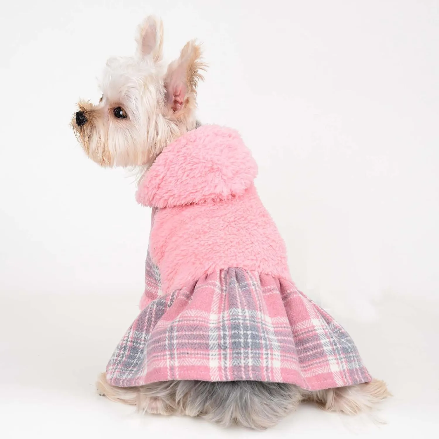 Dog Hoodie Sweater Winter Clothes for Small Dogs Boy Girl Pet Cold Weather Coats Fall Sweatshirt for Chihuahua Yorkie Cat Costumes (Small, Pink)