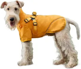 Dog Raincoat for Small Medium Dogs, Dog Rain Coat with Harness Built in, Waterproof Dog rain Jacket for Small Medium Dogs, Puppy Clothes with Reflective Strap (Small)