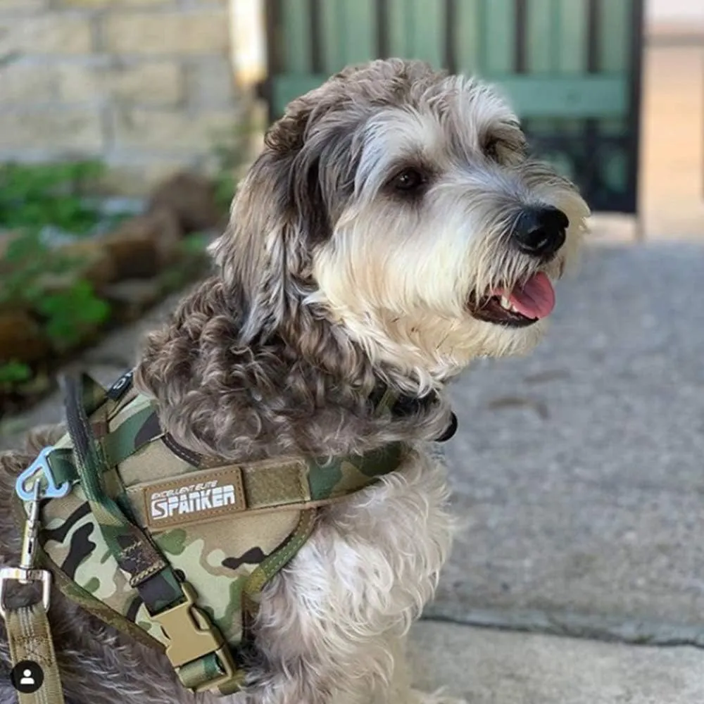 EXCELLENT ELITE SPANKER Tactical Dog Harness Military Patrol Harness No-Pull Service Dog Vest Military Dog Vest Adjustable Training Working Dog Vest with Handle for Medium Large Dogs(MCP-XL)