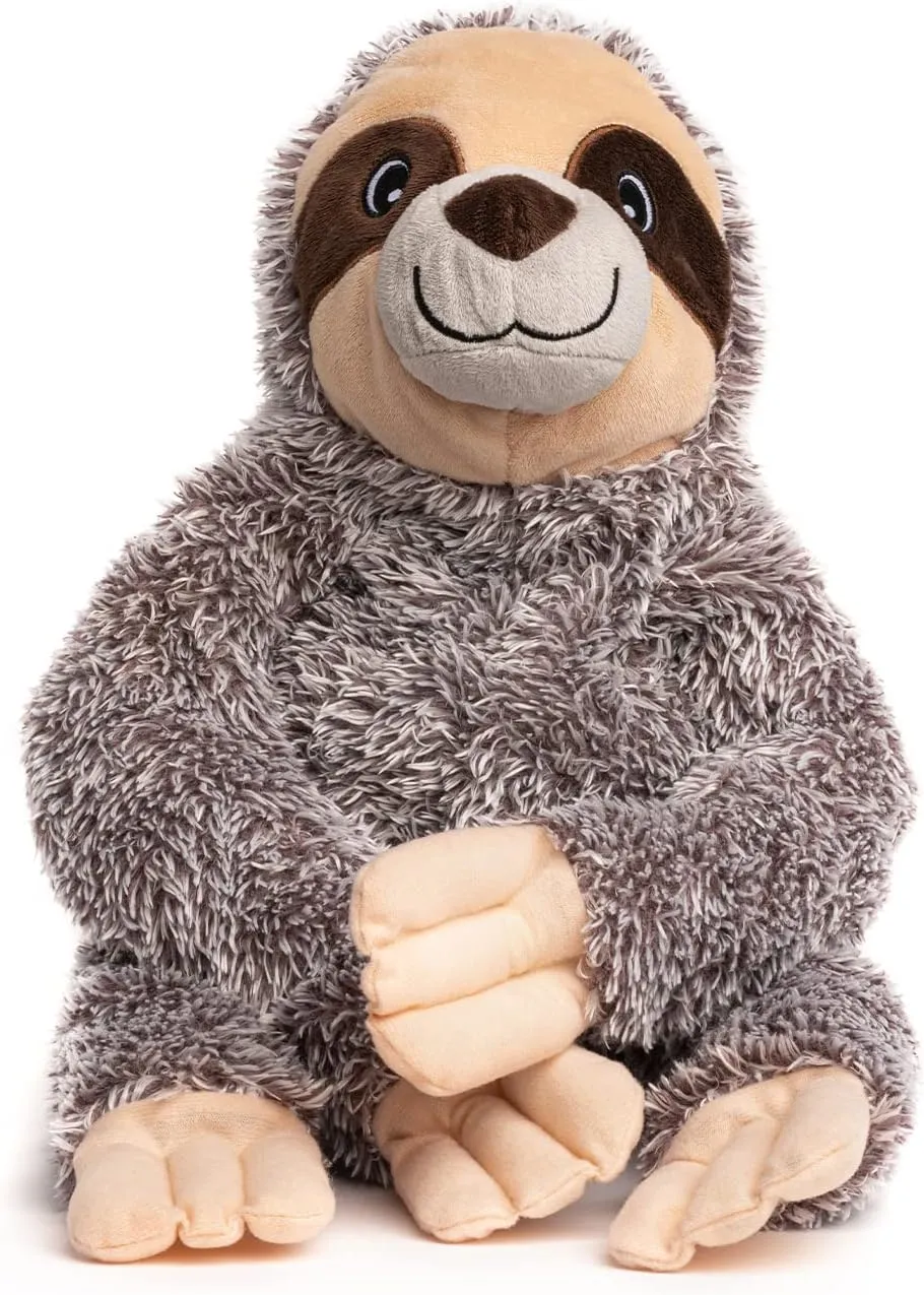 fabdog Fluffies Dog Toys - Squeaky Plush Dog Toy for All Breeds - Cute Animal-Themed Puppy Toys Make for Ideal Gift - Fun Nylon Dog Toys with Squeak| Small Sloth