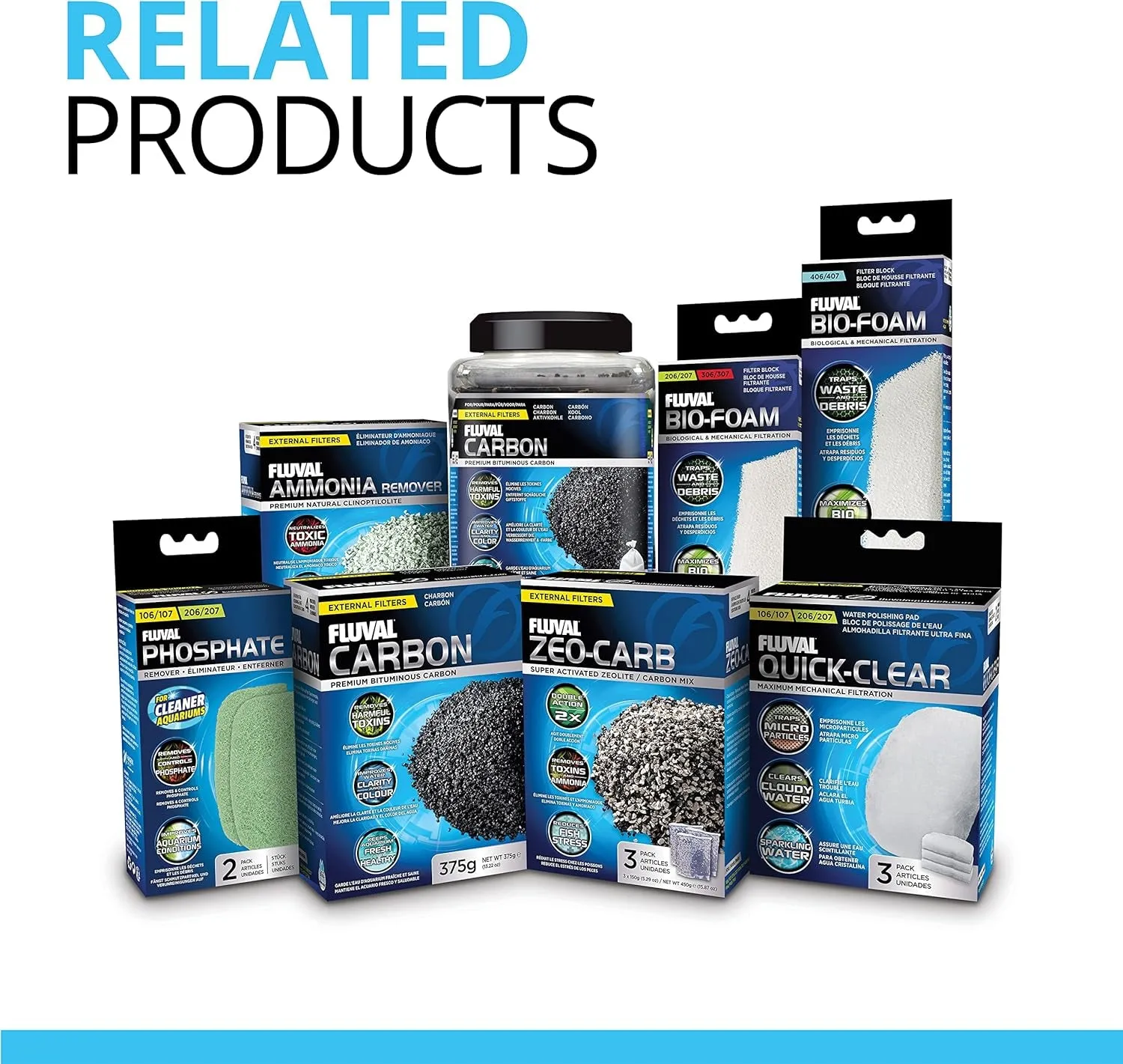 Fluval 307/407 Nitrite Remover Pad, Replacement Aquarium Canister Filter Media, 6-Pack
