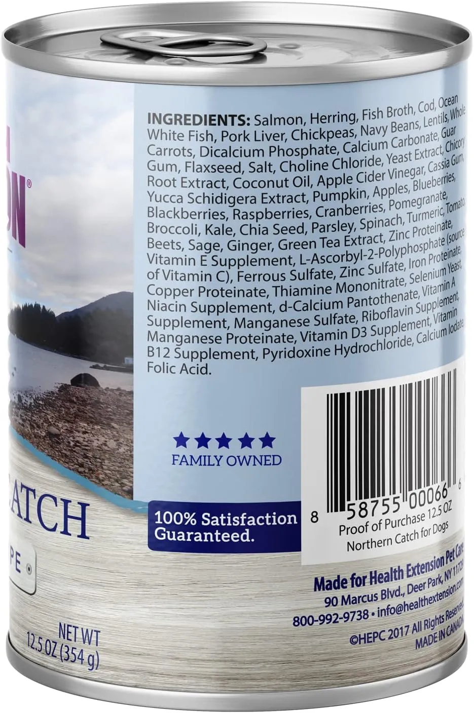 Health Extension Northern Catch Salmon Recipe Grain-Free Wet Dog Food, 12.5 oz  Protein-Rich, Hydration Support, Superfoods (Case of 12 Cans)