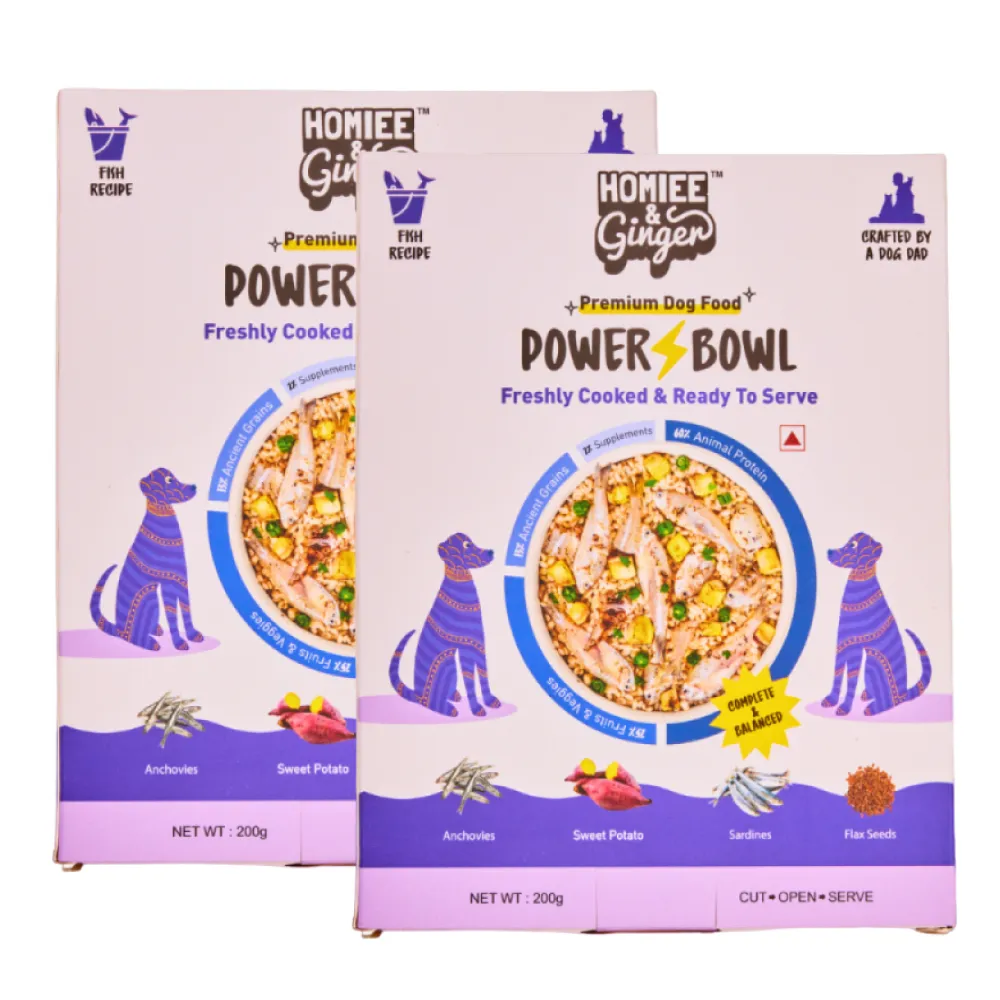 Homiee & Ginger Power Bowl Fish Fiesta Fresh Food for Dogs