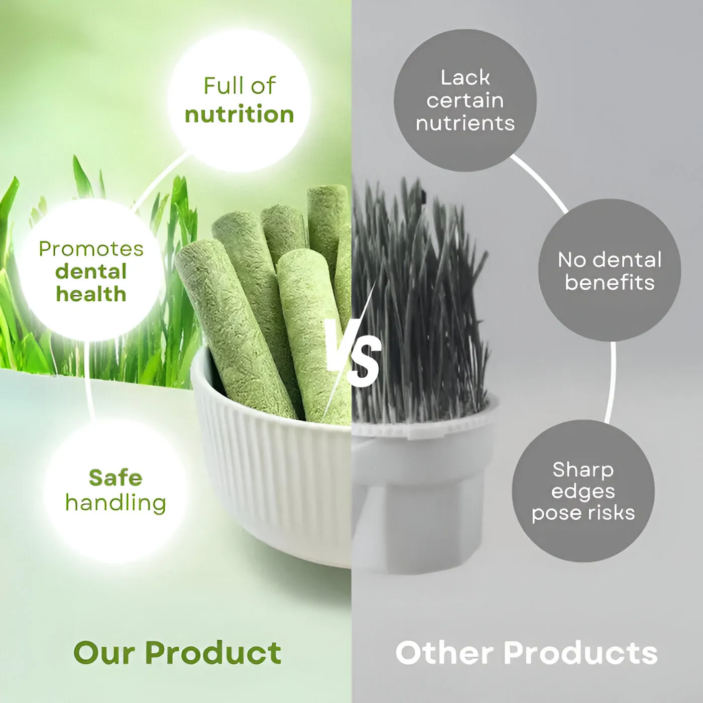 Kittygreen™  Cat Grass Teeth Stick