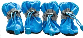 Leconpet Dog Shoes Waterproof Dog Boots for Small Medium Large Dogs with Soft Anti-Slip Sole, Suitable for Rainy Weather Outdoor Walking, Adjustable Elastic Straps, Reflective at Night (Blue, 7)