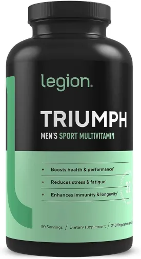 Legion Triumph Sport To Boost Health And Performance Men's Multivitamin & Mineral, 240 Capsules