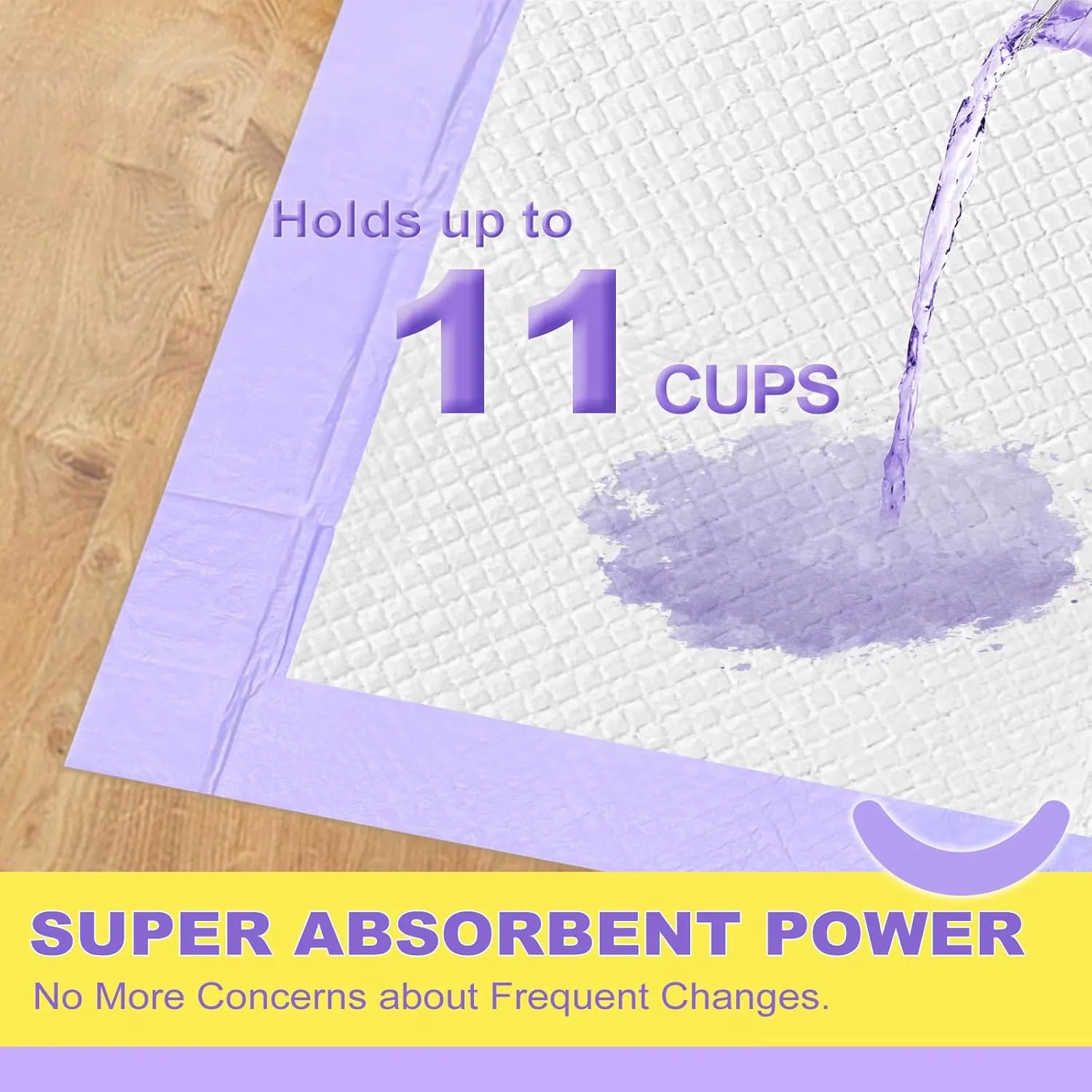 MIZOK Dog Pee Pads 36x36 Lavender Scented, Dog Pads Extra Large Odor Control Pee Pads for Dogs, Puppy Pads Ultra Absorbent Up to 11 Cups 6 Layers Leak-Proof Purple (30 Counts)