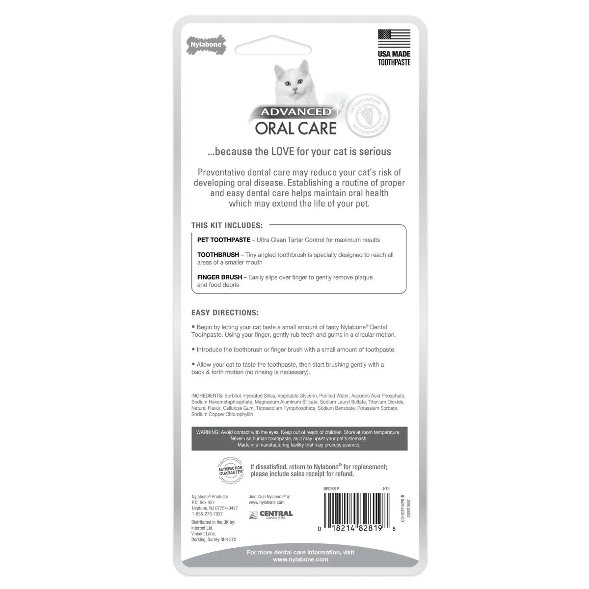 Nylabone Advanced Oral Cat and Small Dental Kit