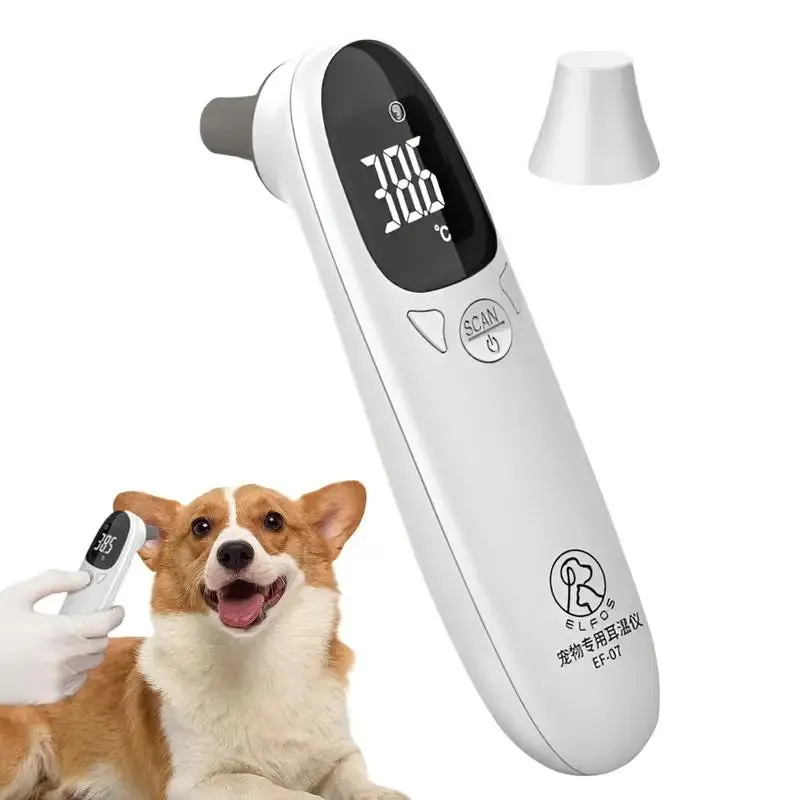 Pet Ear Digital Thermometers Animal Measuring Non-Contact Dog Cat Animal Thermometers Electronic Highly Accurate Pet Supplies