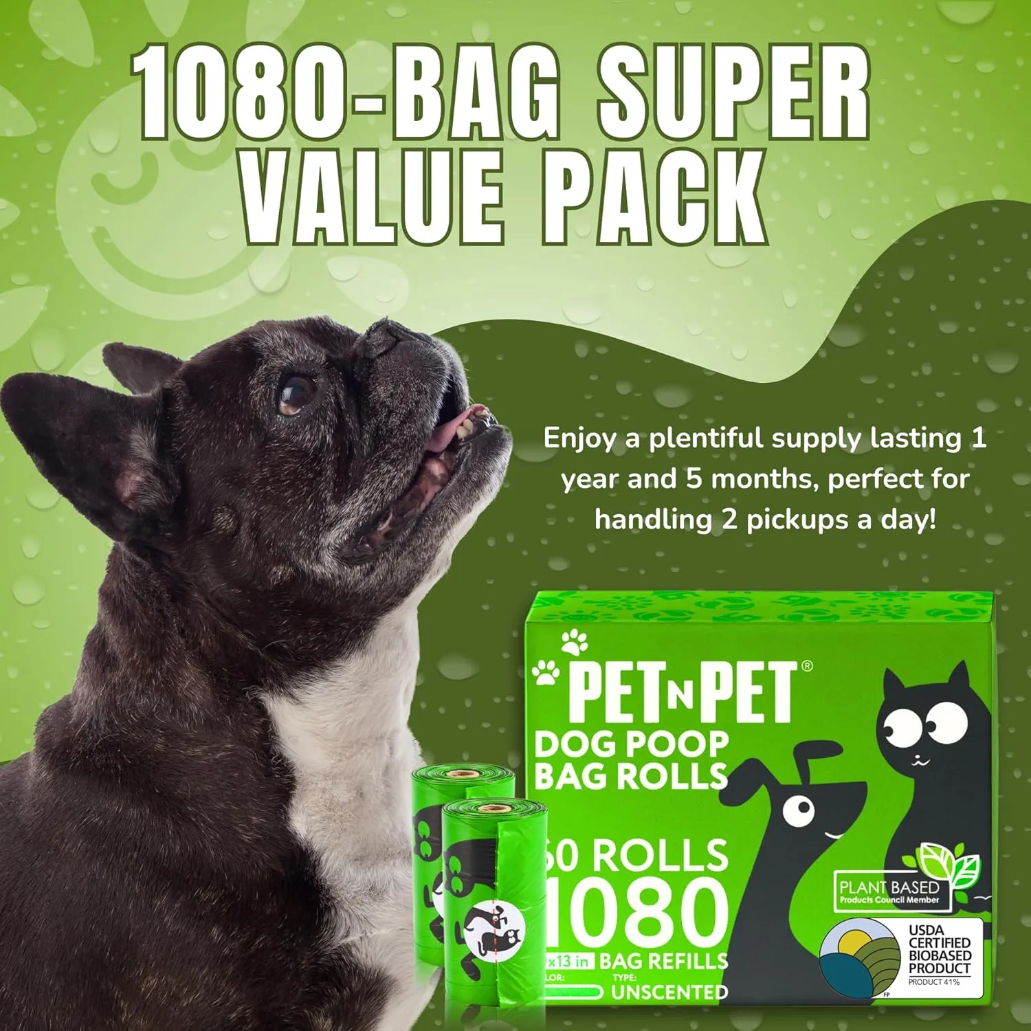 Pet N Pet 1080 ,38%  62% PE ,9" x 13",