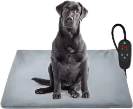 Pet's Best Temperature Adjustable Dog & Cat Heating Pad with Timer - Indoor, Waterproof, Electric Heated Bed Mat