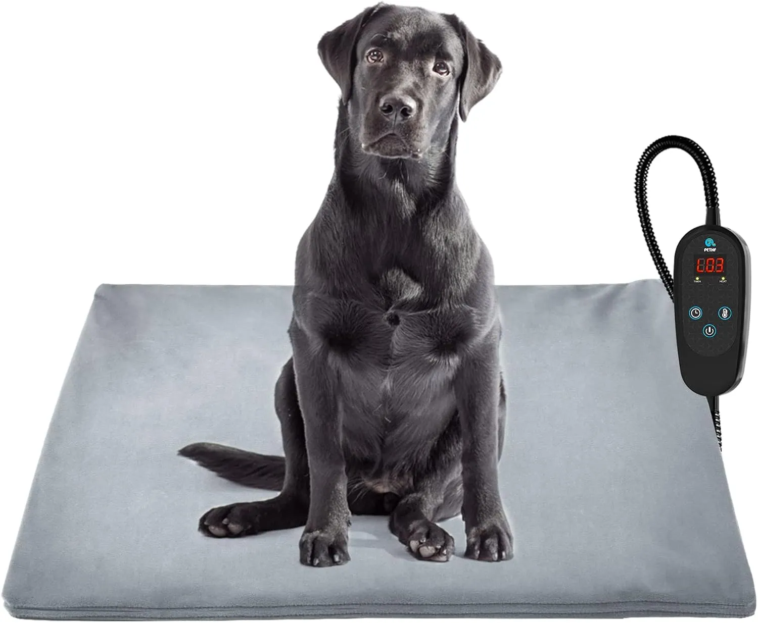 Pet's Best Temperature Adjustable Dog & Cat Heating Pad with Timer - Indoor, Waterproof, Electric Heated Bed Mat