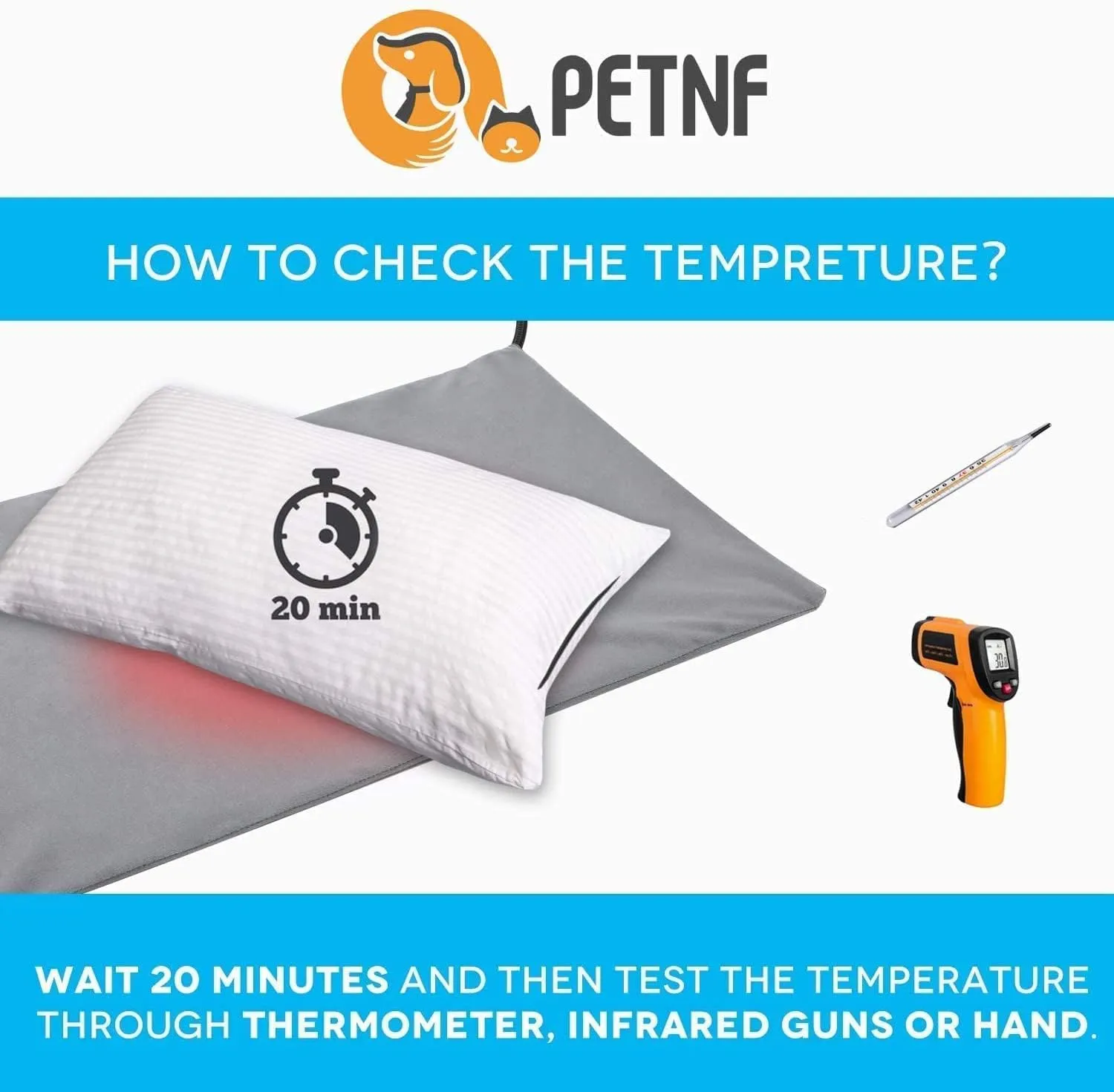 Pet's Best Temperature Adjustable Dog & Cat Heating Pad with Timer - Indoor, Waterproof, Electric Heated Bed Mat