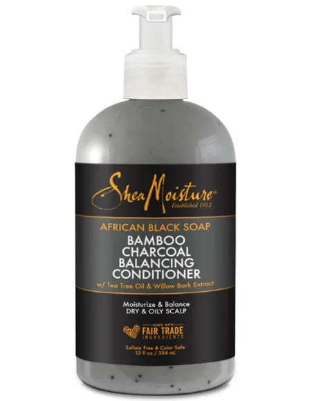 Shea Moisture African Black Soap Bamboo Charcoal Balancing Conditioner 384/577ml