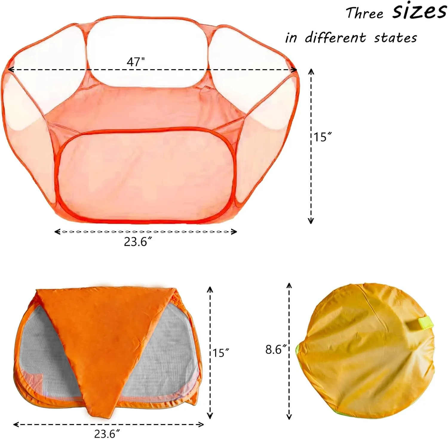 Small Animals Playpen, Portable Pop-up Open Interactive Pet Tent, Indoor Outdoor Fence for Rabbits, Guinea Pig, Hamster, Chinchillas, Kittens, Puppies