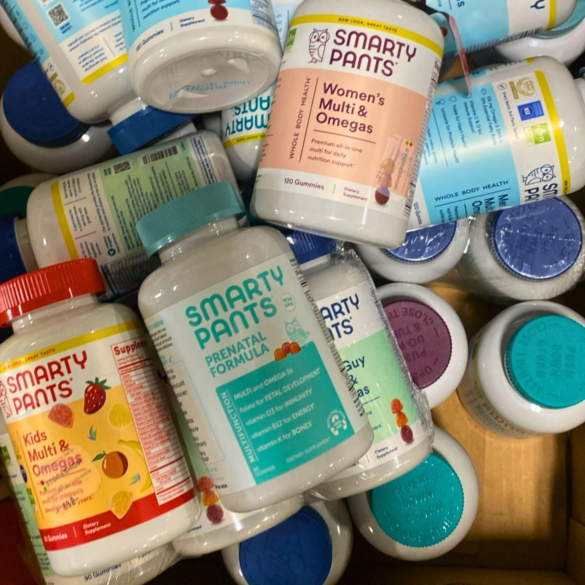Smartypants Multivitamin Gummies kids Multi & Omegas, Women's Multi & Omegas, Men's Multi & Omega and Prenatal Formula (40 Pcs Lot)