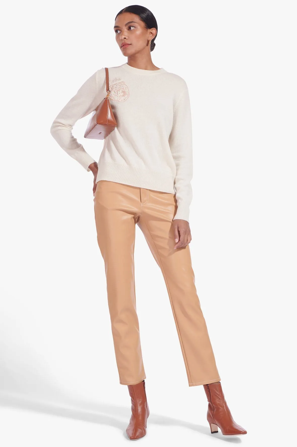 STAUD x C.BONZ CUSTOM CASHMERE CREWNECK SWEATER | CREAM