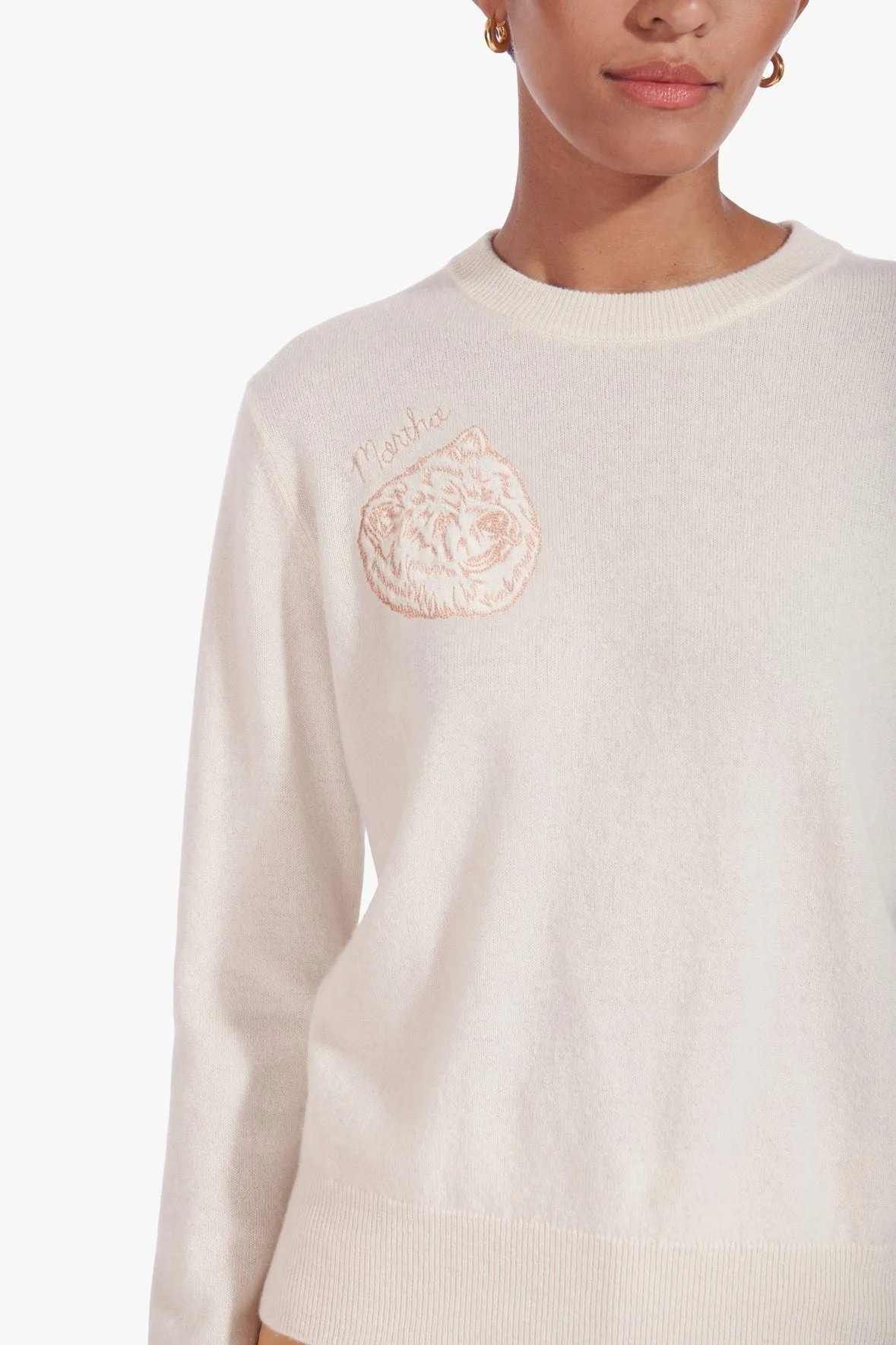 STAUD x C.BONZ CUSTOM CASHMERE CREWNECK SWEATER | CREAM