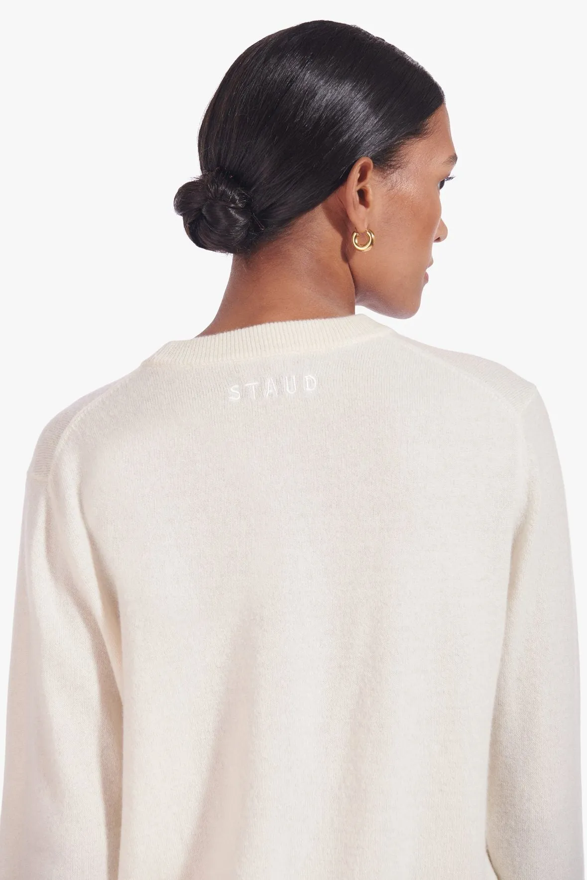 STAUD x C.BONZ CUSTOM CASHMERE CREWNECK SWEATER | CREAM