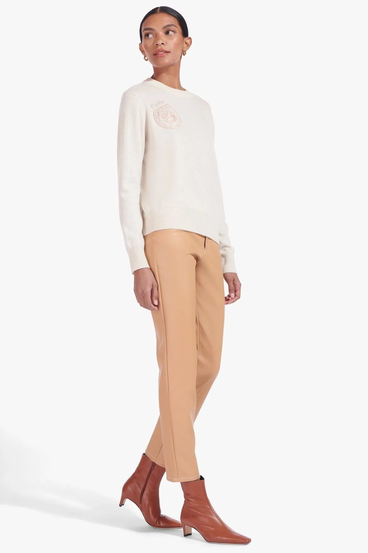 STAUD x C.BONZ CUSTOM CASHMERE CREWNECK SWEATER | CREAM