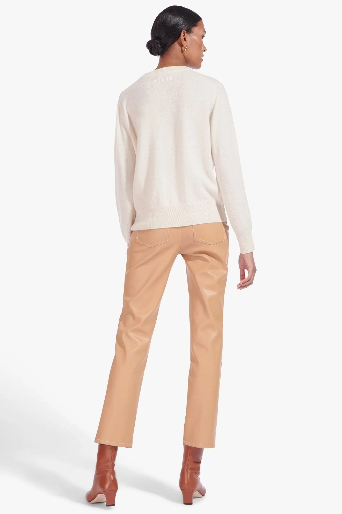 STAUD x C.BONZ CUSTOM CASHMERE CREWNECK SWEATER | CREAM