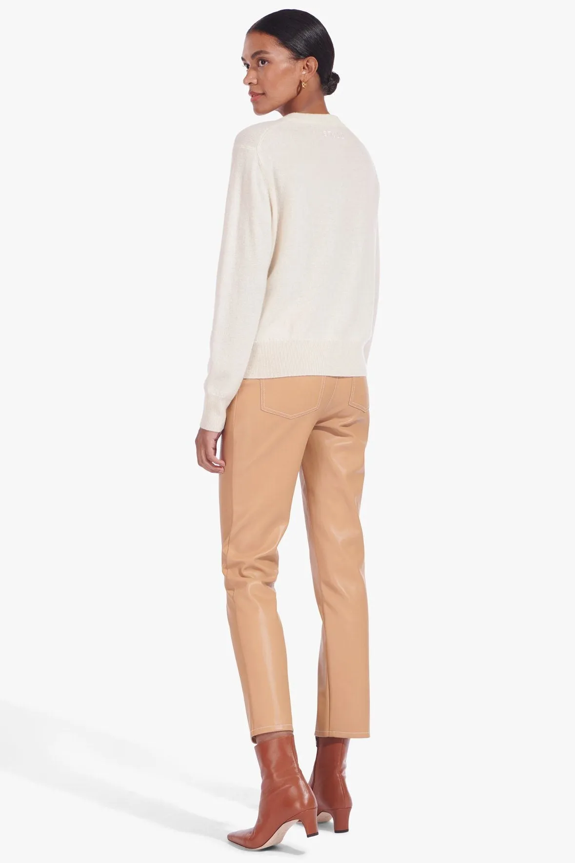 STAUD x C.BONZ CUSTOM CASHMERE CREWNECK SWEATER | CREAM